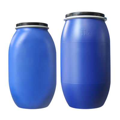 HDPE 플라스틱 푸른 화학 드럼 녹슬지 않는 오픈 탑 로킹 링