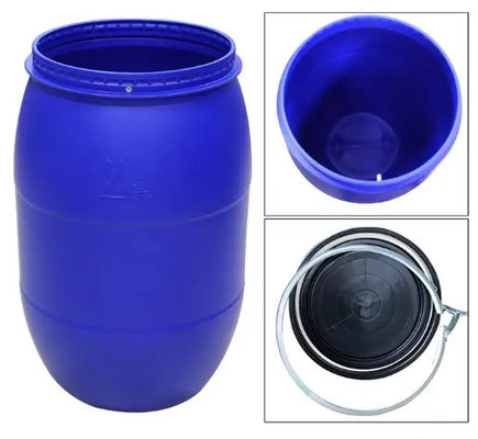 푸른 플라스틱 HDPE 식품 기억드럼 오픈 탑 배럴 작은 나무통에 담기는 용량 394*880mm