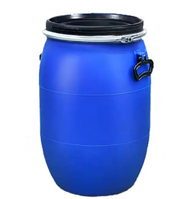 배럴 벽 두께 3-5 Mm 200L 플라스틱 드럼 라운드 형상 청색