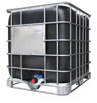 1000 리터 IBC 가연제철 외부 케이지 및 화학 산업을위한 검은 내부 컨테이너