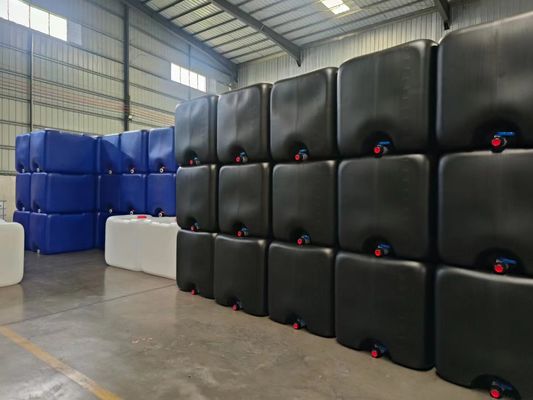 1000 리터 IBC 가연제철 외부 케이지 및 화학 산업을위한 검은 내부 컨테이너